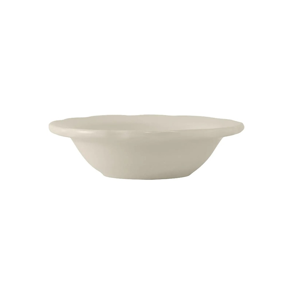 Tuxton China Inc Shell 8 oz. American White/Eggshell Ceramic Grapefruit Dish