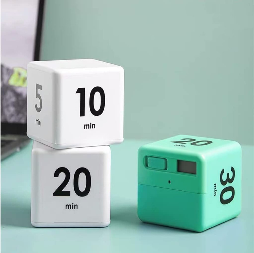 Cube Timer, Productivity Cube Flip Timer for Kitchen Studying Workout Classroom