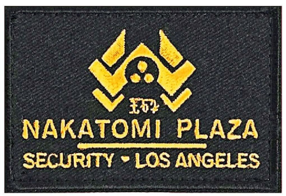 Die Hard Nakatomi Plaza Security Morale Patch -2PC HOOK BACKING 3"x2"