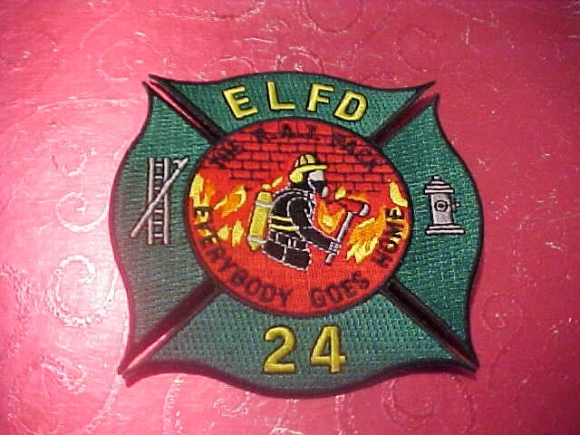 E.L.F.D. FIRE DEPARTMENT PATCH SHOULDER SIZE UNUSED