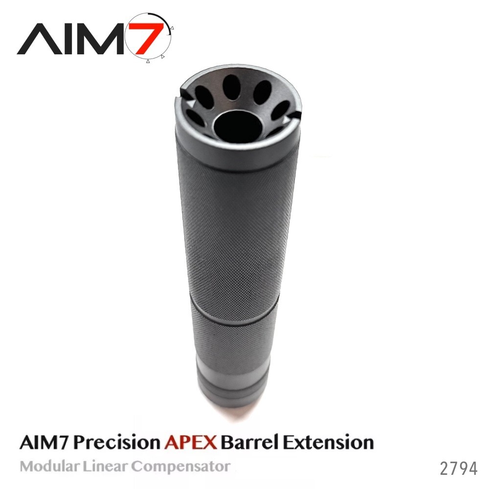 AIM7 Precision APEX-1228C Modular Linear Compensator For AEG GBB Aluminum Black