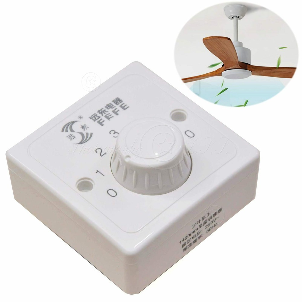 Adjust 5 Gears Capacitive Vintage Ceiling Fan Wall Mount Speed Controller Switch