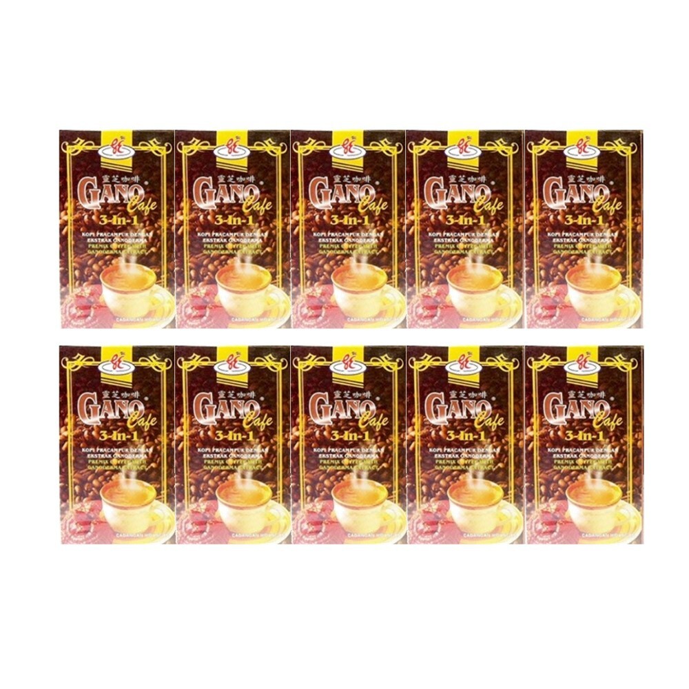 10 Boxes Organic Ganoderma Coffee Gano Excel Ganocafe 3in1 Cafe Latte