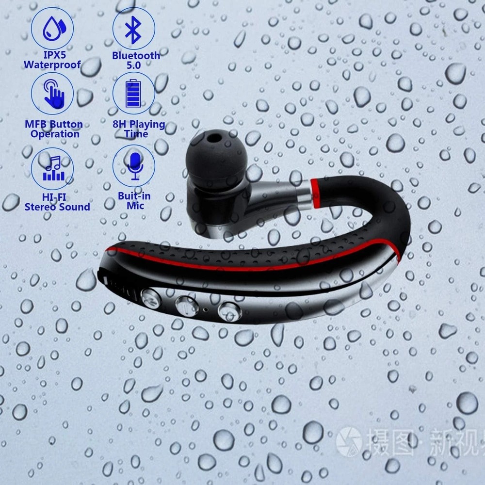 Bluetooth Headset,Wireless v5.0 Business Bluetooth Earpiece Lightweigh...