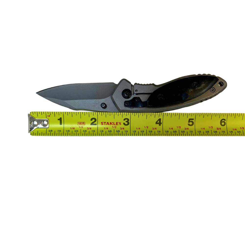 Folding Utility Pocket Knife With Lock blade Titanium plated