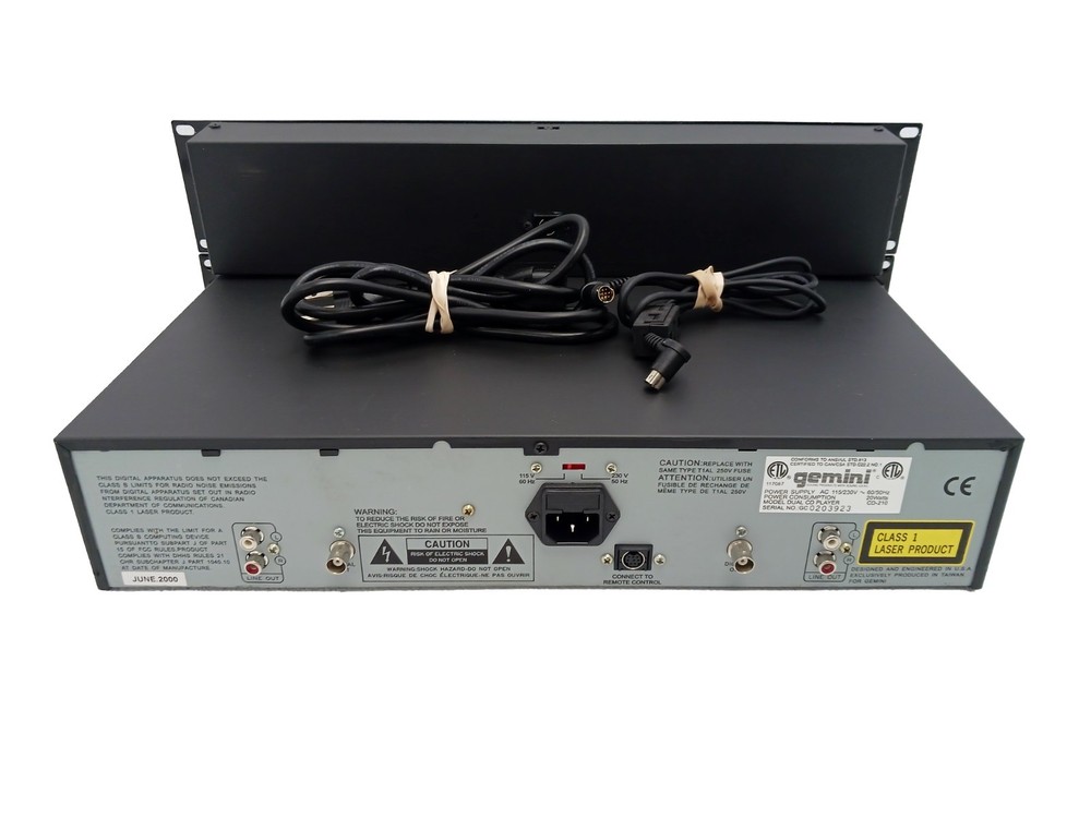 Gemini CD-210 Dual Disc CD Player System - WORKS