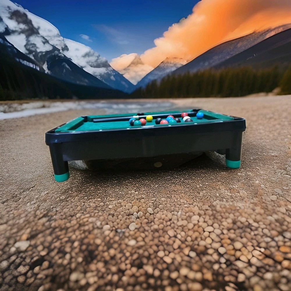 Mini Pool Game Table - Small Billiards Game Collectible