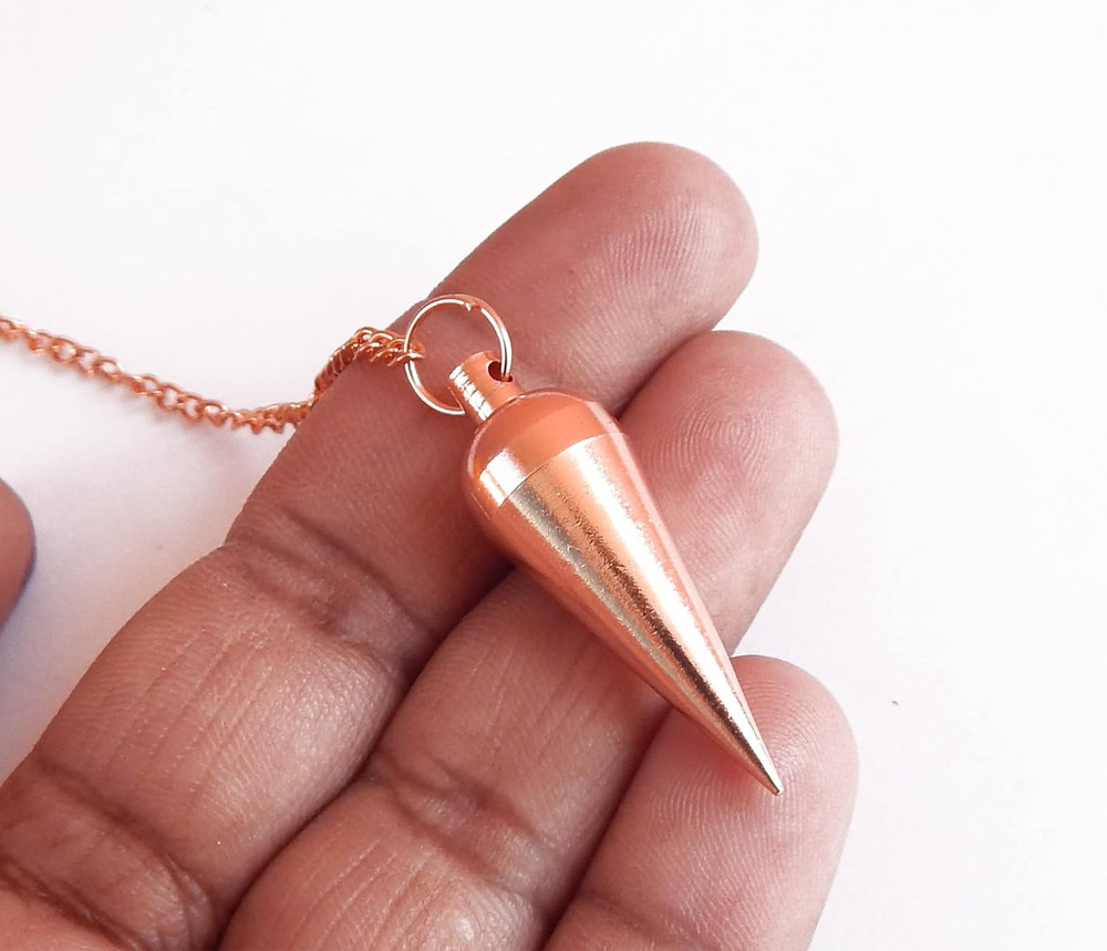 Long Cone Pendulum, Copper Metal Pendulum, Healing Dowsing Pendulum, Divination