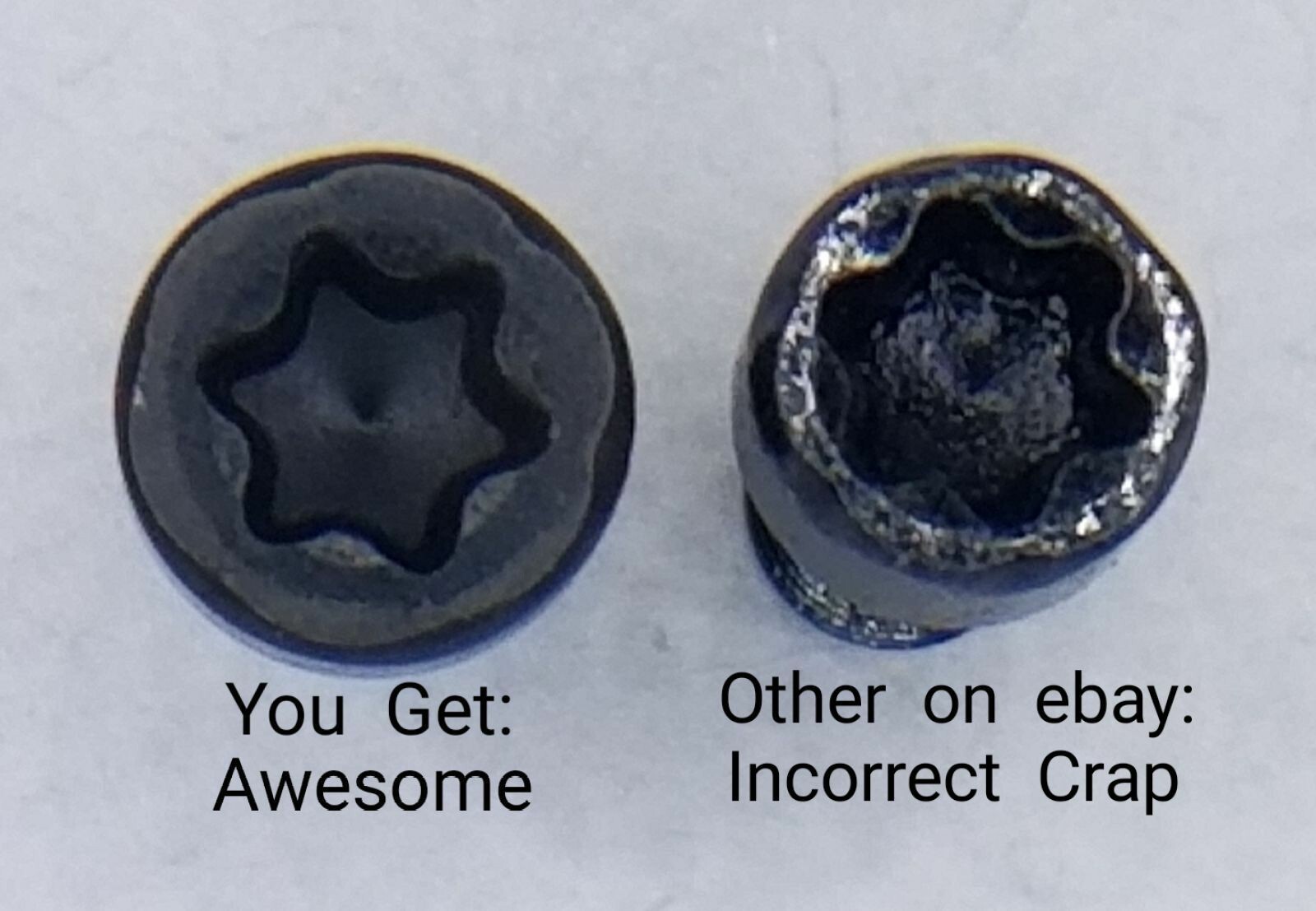 6-48 × 1/4" TORX screws, (You get 8 screws) ***CUSTOM MADE***LOOK***