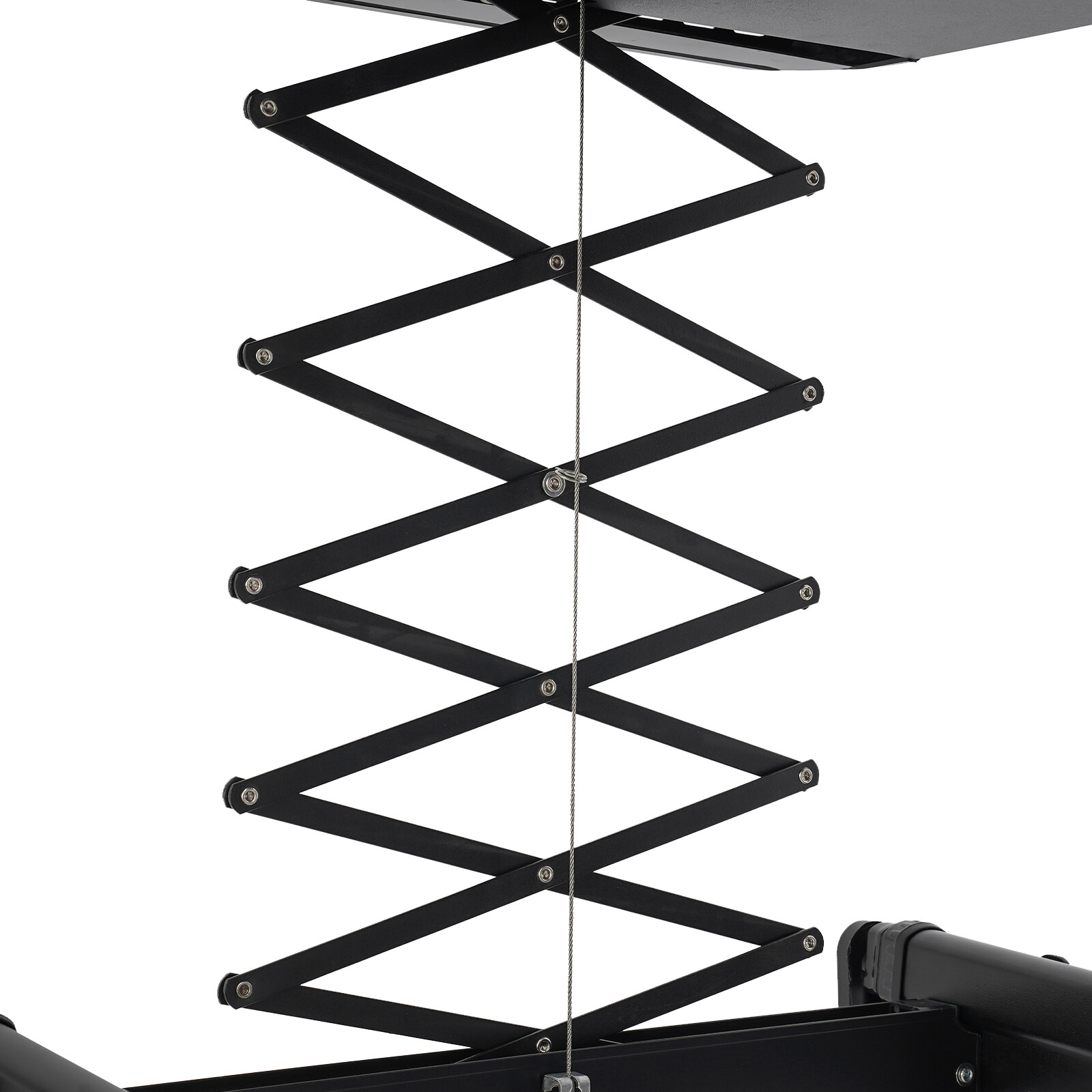 Wall and Ceiling Clothesline, Electrical Drying Rack w/ 8 Rod & Light Up Lamps