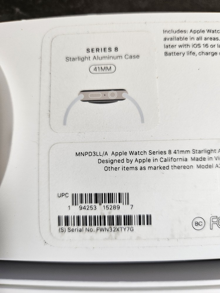 * EMPTY BOX ONLY ~ Apple Watch Series 8 ~ 41mm ~ Midnight