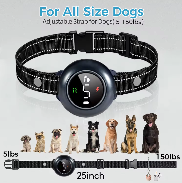 TQT 2-in-1 Dog Shock Collar and Dog Bark Collar with 3300FT Remote