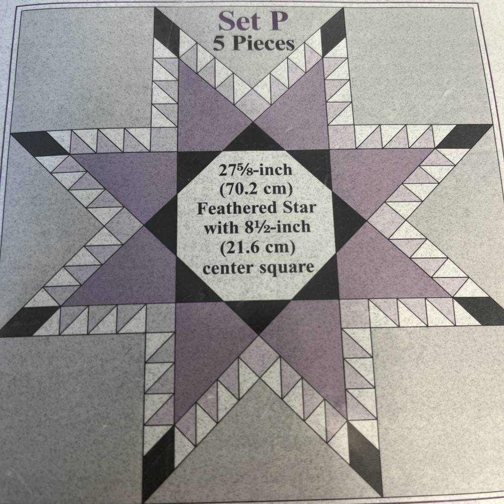 Marti Mitchell Perfect Patchwork Templates Set P Feathered Star 5 Templates