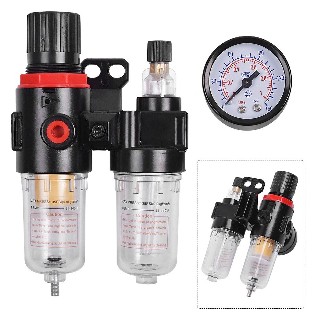 AFC2000 Pneumatic Air Compressor Filter Regulator Moisture Trap Pressure Gauge