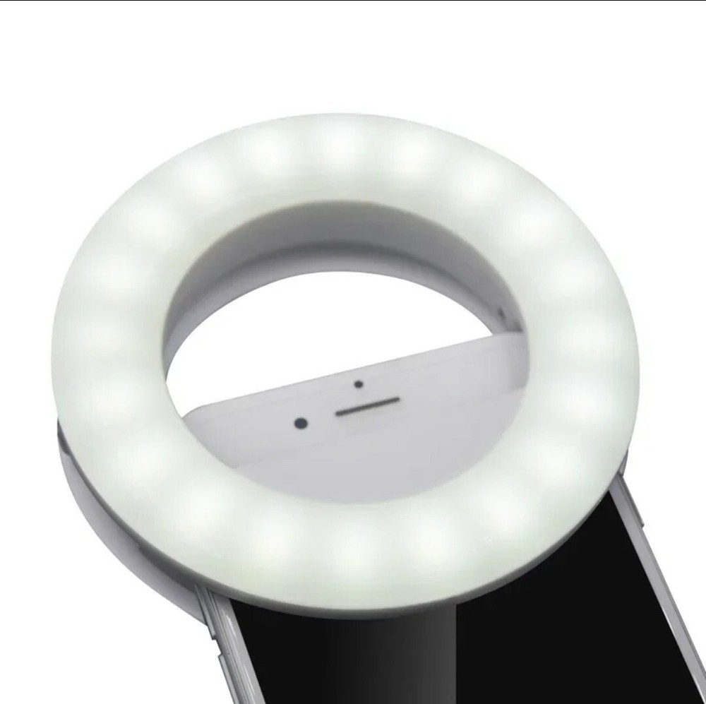 3 Modes Selfie LED Ring Fill Light Camera Rechargeable for iPhone Android Phone