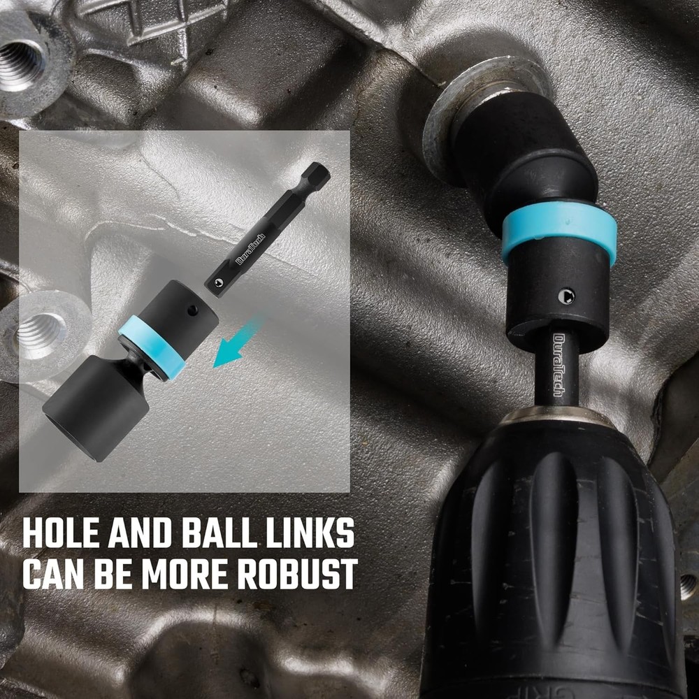 DURATECH 1/4" Drive Impact Universal Joint Socket Set, Swivel Socket Set