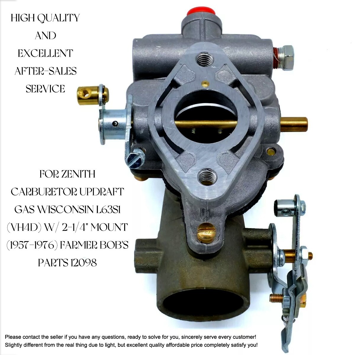 for Zenith Carburetor Updraft Gas Wisconsin L63S1 (VH4D) w/ 2-1/4" Mount 1957-76