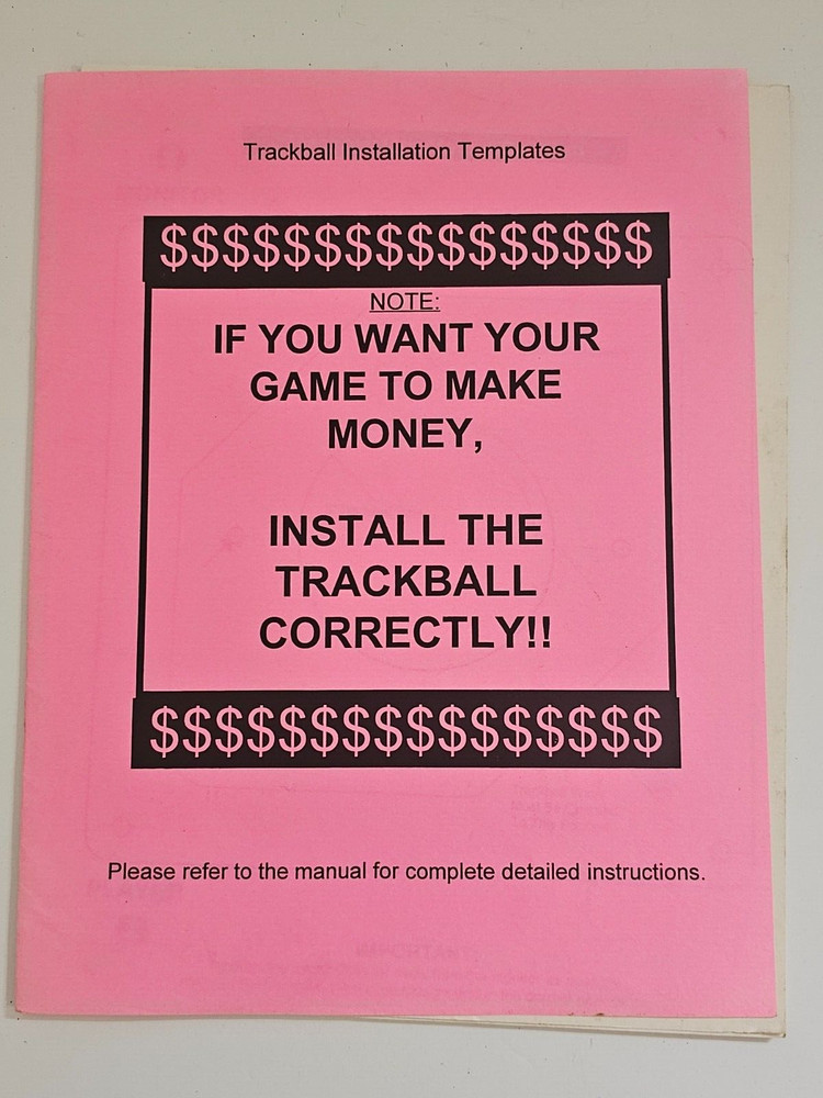 TRACKBALL INSTALLATION TEMPLATES INSTALLATION MANUAL