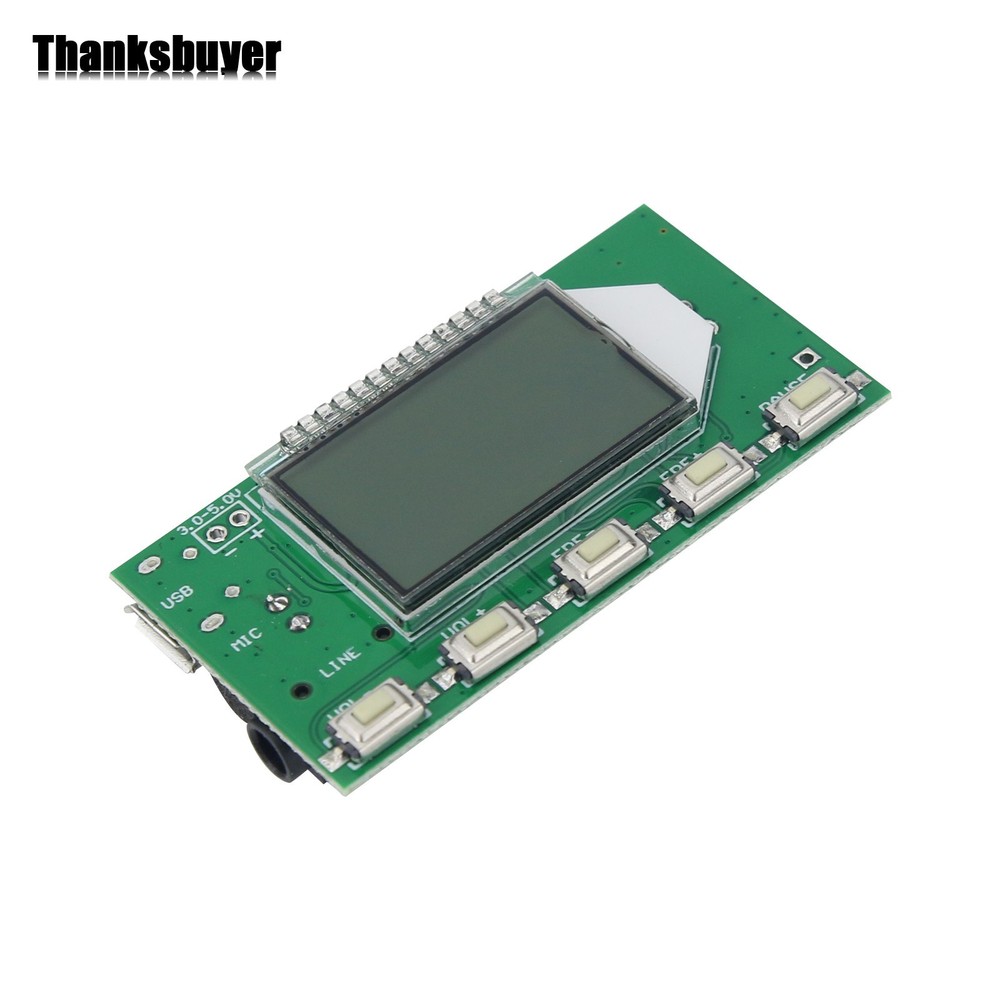 FM Stereo Digital Transmitter Module 3-5V 35mA Wireless Mic Module LCD Display