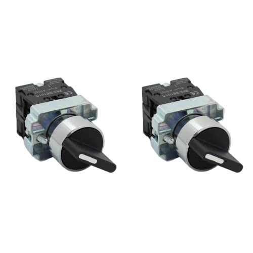 3 Position Maintained Selector Rotary Switch - Waterproof Self 2 Pack (NO/NO)