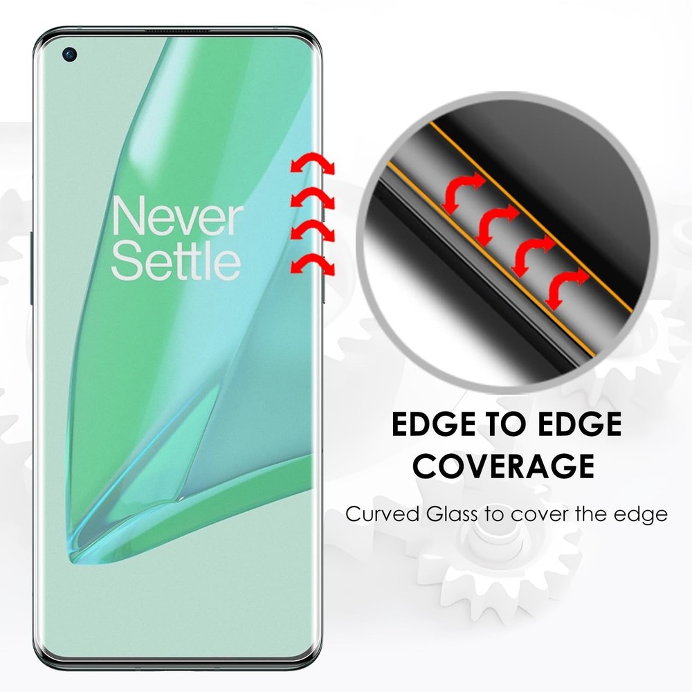 Matte Screen Protector for OnePlus 9 Pro, Tempered Glass UV Set - 2 Pack, Ant...