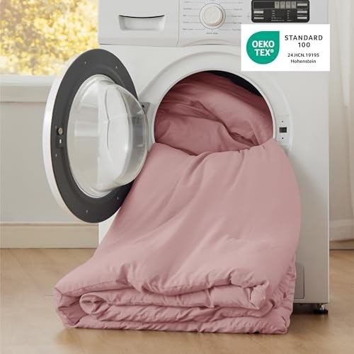 King Comforter Set, Pink Soft Prewashed Bedding for King(104"x90") 14 - Pink