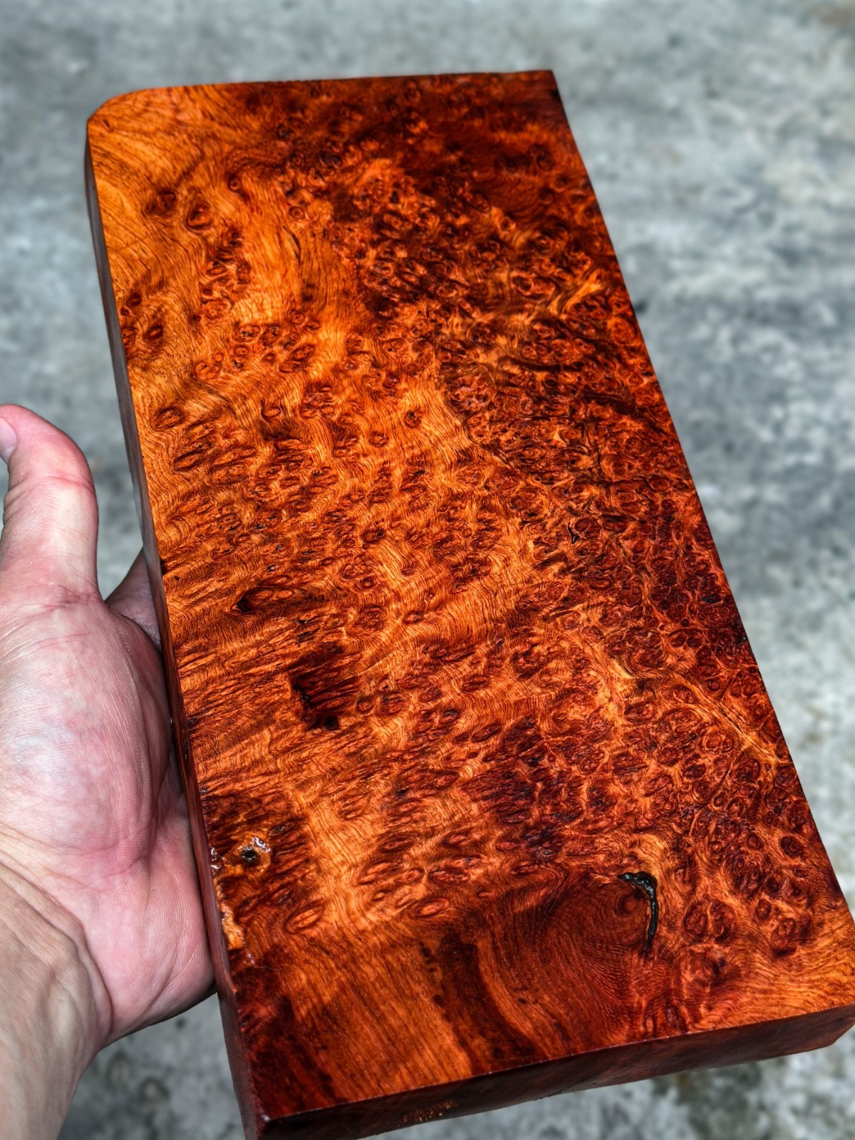 RARE!! Amboyna Burl ,Exotic Wood, Lumber, Knife Timber Handle Lumber #2895