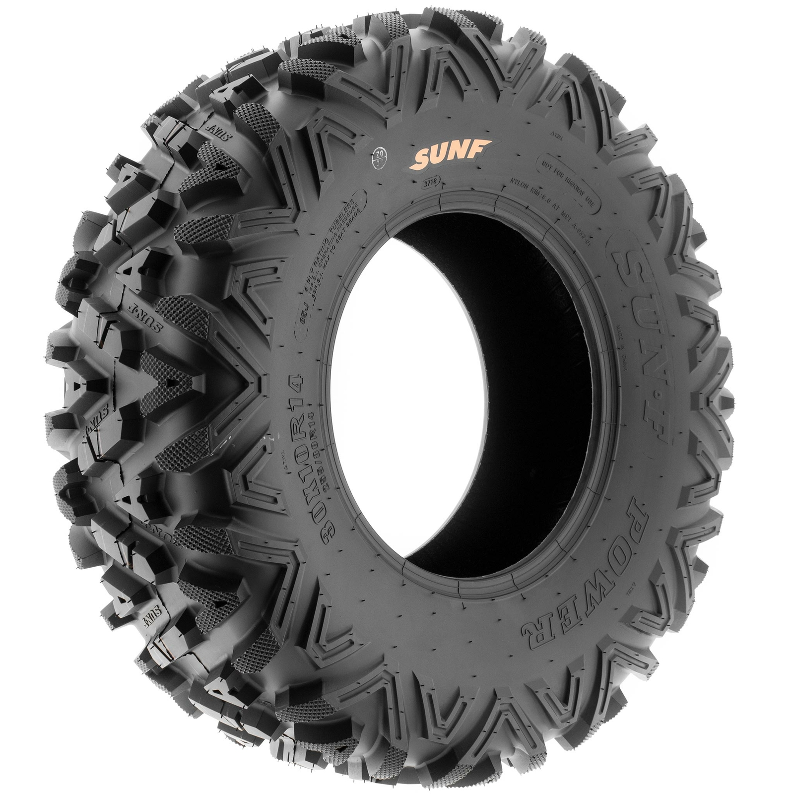 SunF A033 Power I All Terrain ATV UTV Tubeless Tires [Set of 4]