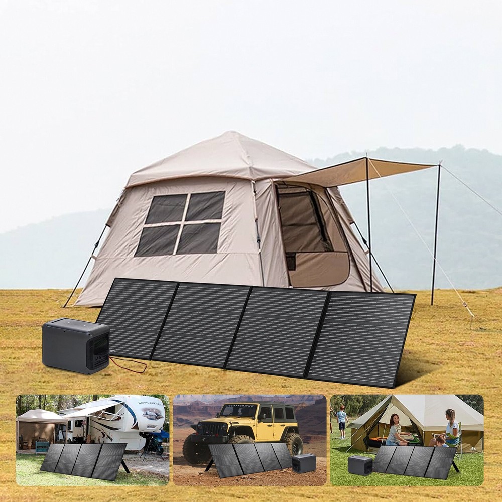 MHPOWOS 220 Watt Portable Solar Panel, 23.5% High Conversion Efficiency for Camp