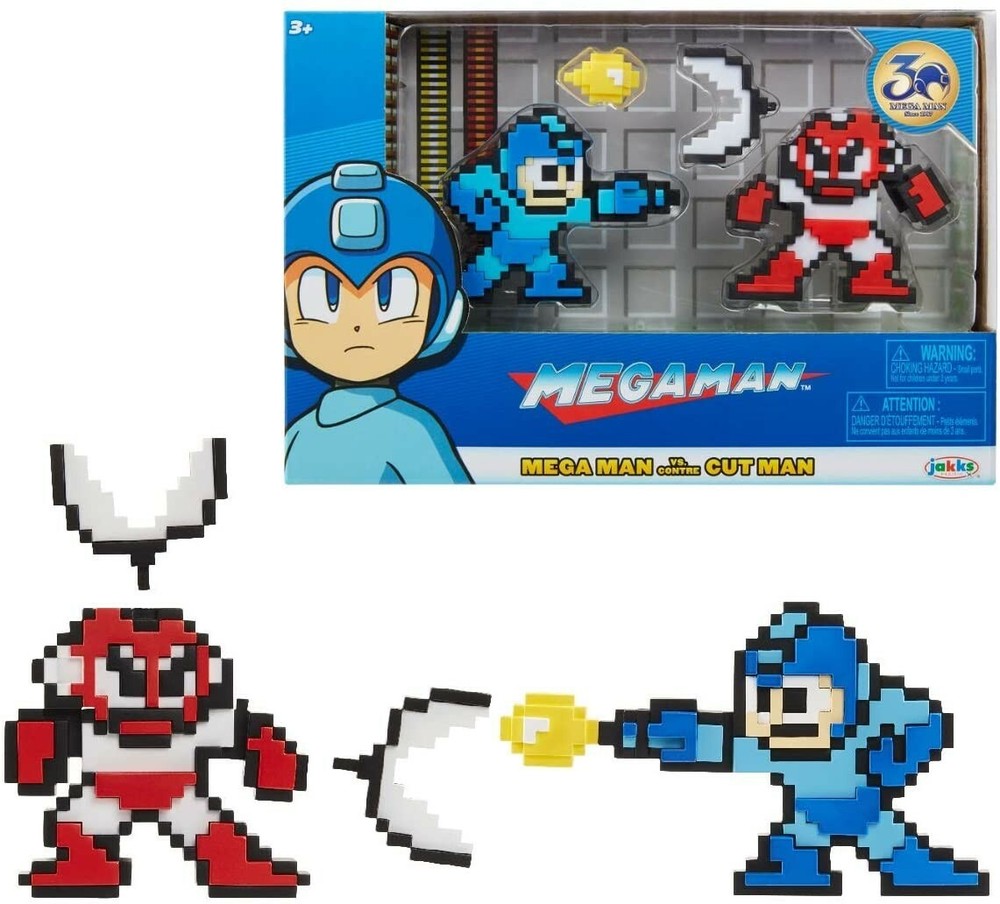 MegaMan Classic 8-Bit Figures 2-Pack Mega Man Vs. Cuts Man - New