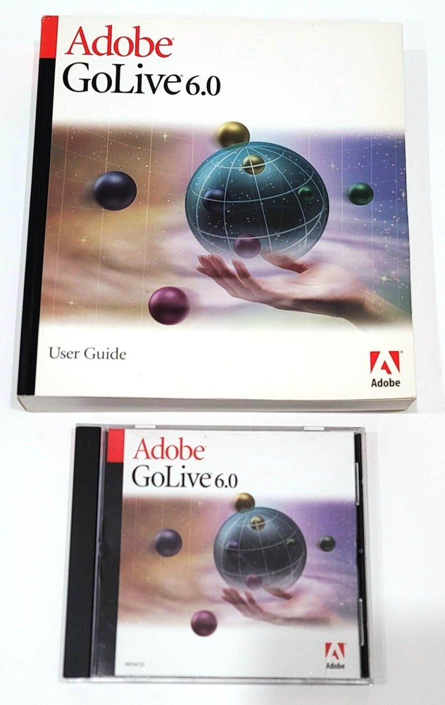 Adobe GoLive 6.0 Software Windows W/Serial Number & User Guide