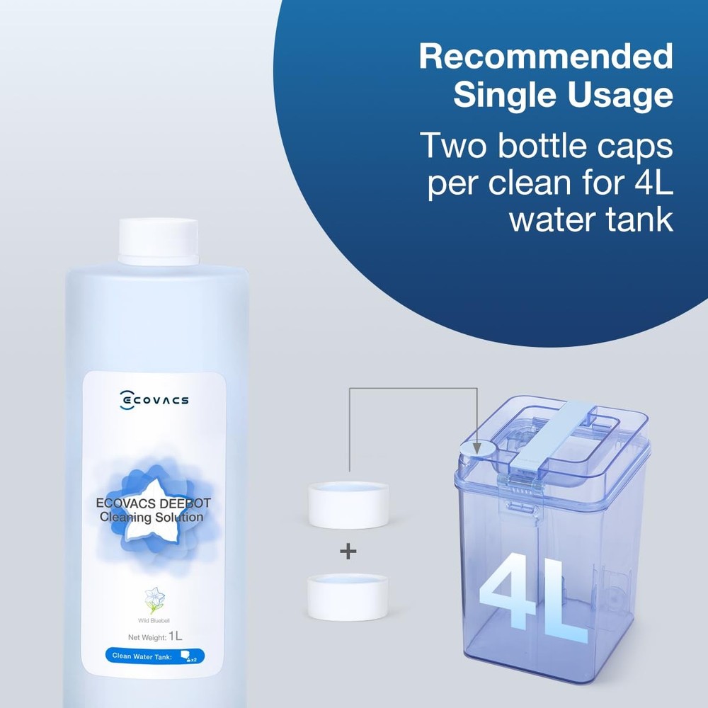 Multi-Surface Floor Cleaning Solution, Compatible with DEEBOT X11 OMNI Cyclon...