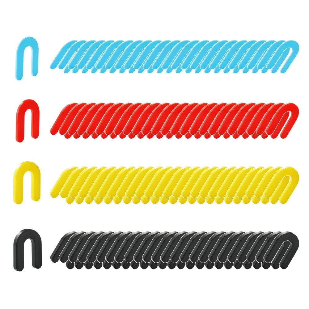 KCKHFA 100pcs Tile Spacers, Plastic Shims for Leveling, Horseshoe Multicolor