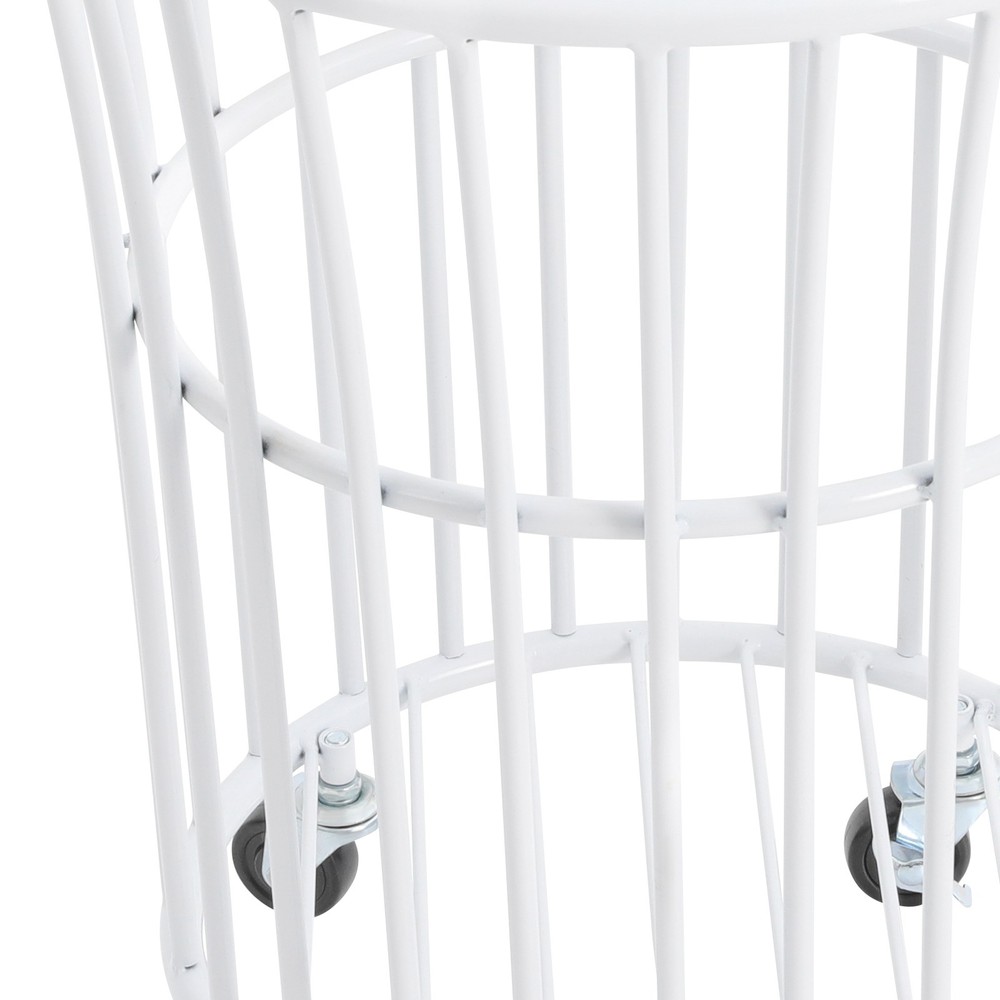 Ventilated Laundry Basket with Locking Wheels - Stylish and Durable Design