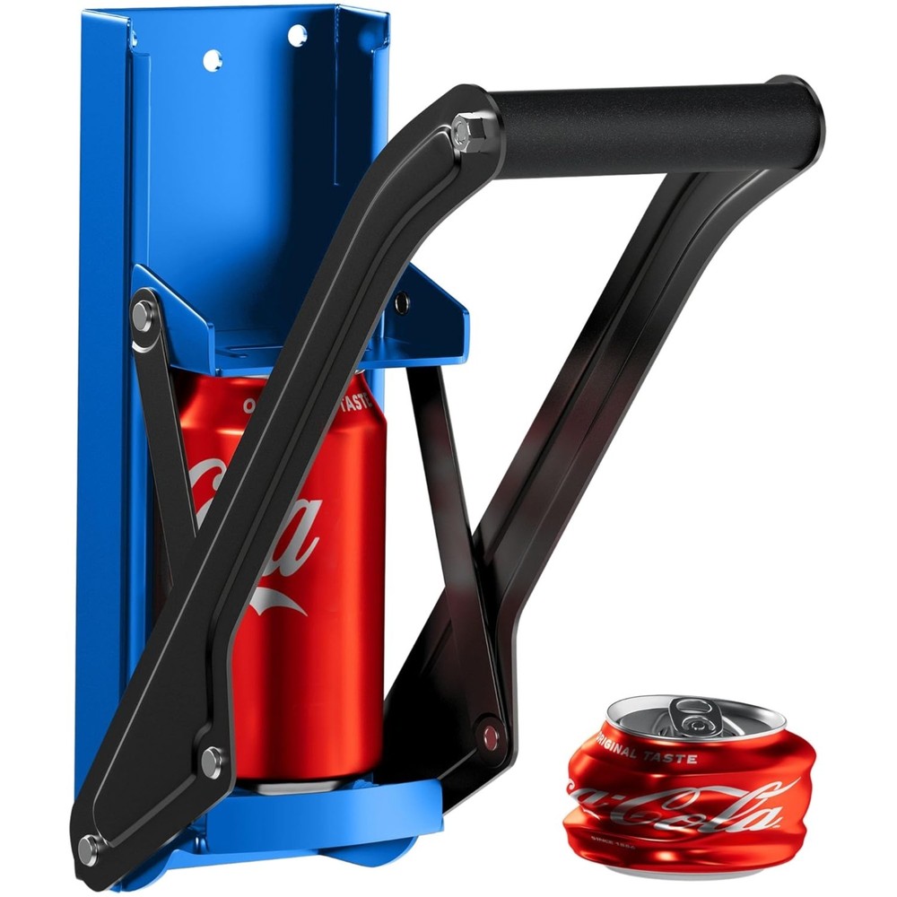 Durable 16 oz Wall-Mounted Aluminum Can Crusher & Bottle Opener - Easy Install