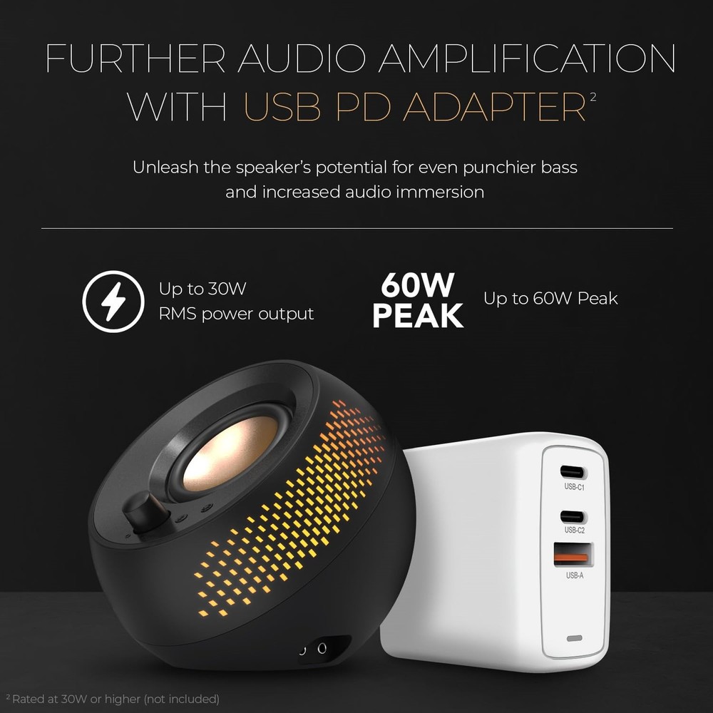 Creative Pebble X Plus 2.1 Bluetooth Speaker System 15 W RMS Black