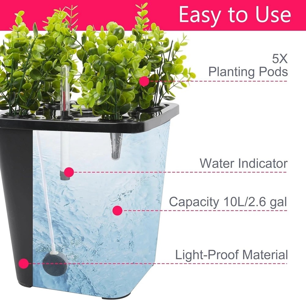 Efficient Hydroponic Bucket System - 4 Buckets with Germination Tray Included