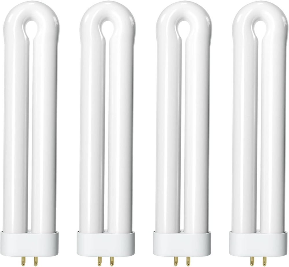 Bug Zapper Replacement Light Bulb, 15W, 4-Pin Base, U-Shaped, 4 Pack