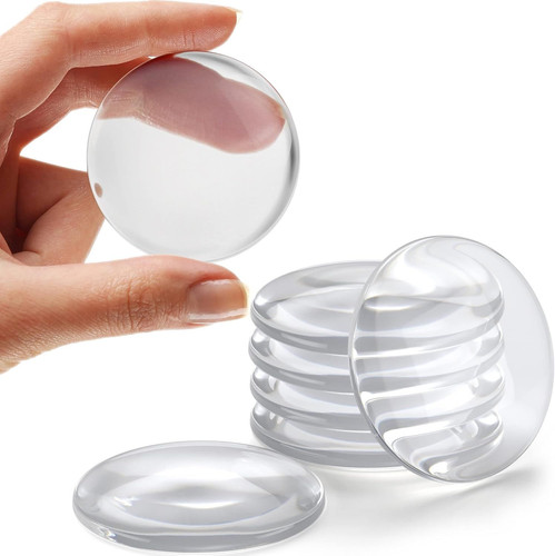 Strongest Home Wall & Door Handle Stopper 2" Set. 6 Medium (6 Pack), Clear