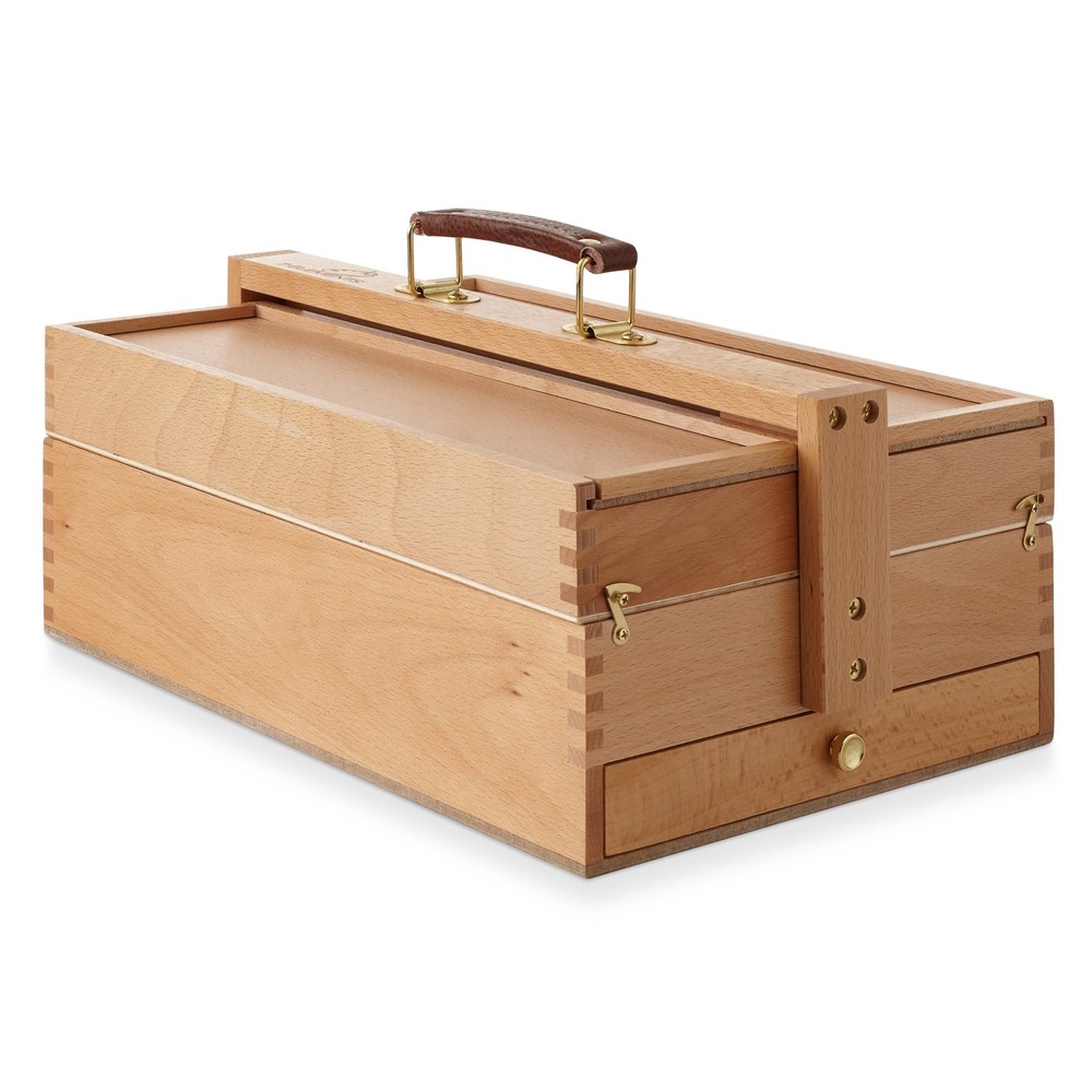 OPEN BOX - Large Multi-Function Wood Artist Tool & Brush Storage Organizer