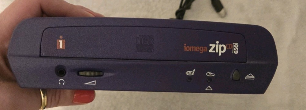 iomega zip CD 650 ZIPCDUSB Recordable/Rewriteable External Drive UNTESTED