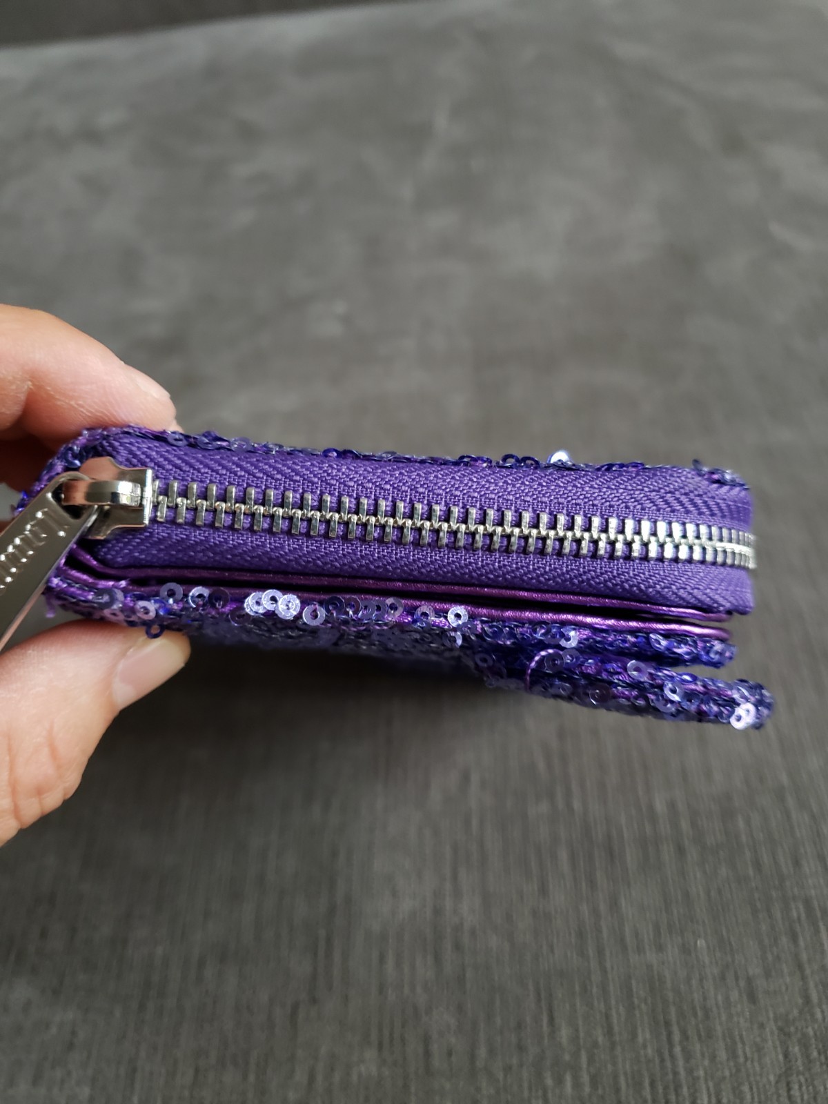 Disney Parks Exclusive Loungefly Minnie Potion Purple Sequined Wallet NWOT