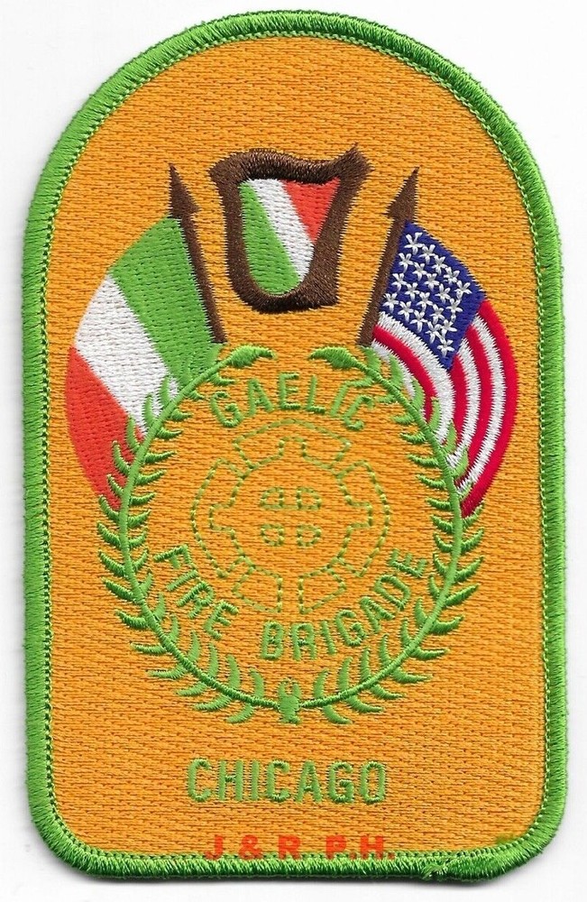 *NEW*  Chicago  Gaelic Fire Brigade, Ilinois (3.125" X 5" size) fire patch