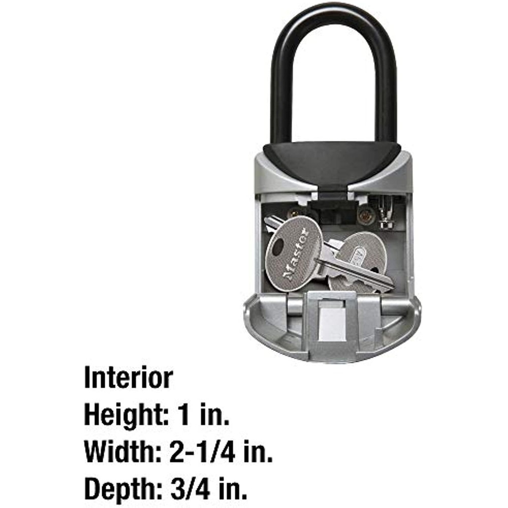 Master Lock Lock Box, Set Your Own Combination Portable Key Safe, 2-3/4 in.