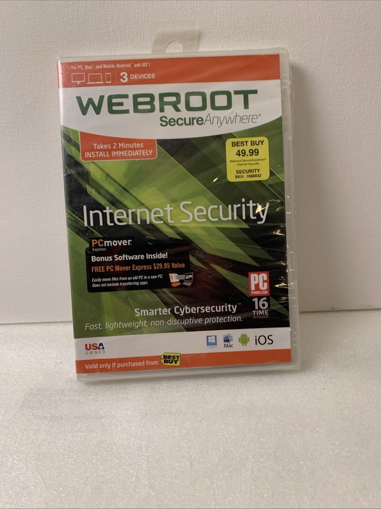 Webroot SecureAnywhere Internet Security - Full Version for Windows & Mac...