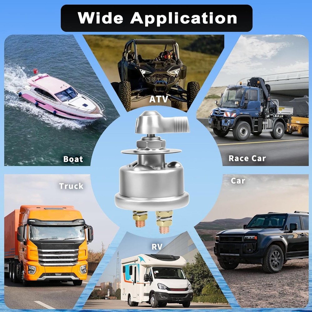 High Current Battery Main Disconnect Switch Battery Power Cutoff Isolator