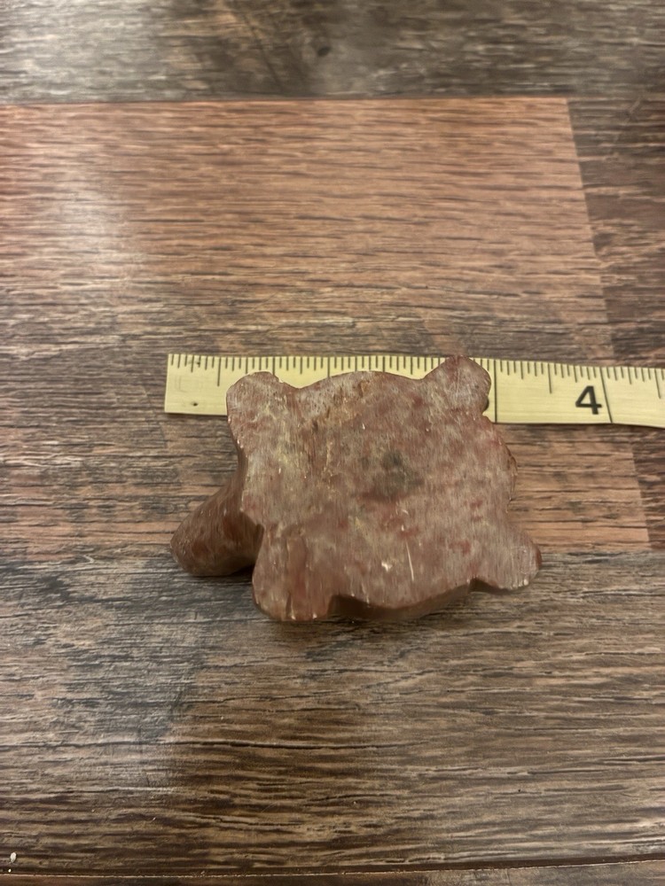 Hand Carved Stone Turtle Openwork Baby Inside 2.75" Figurine