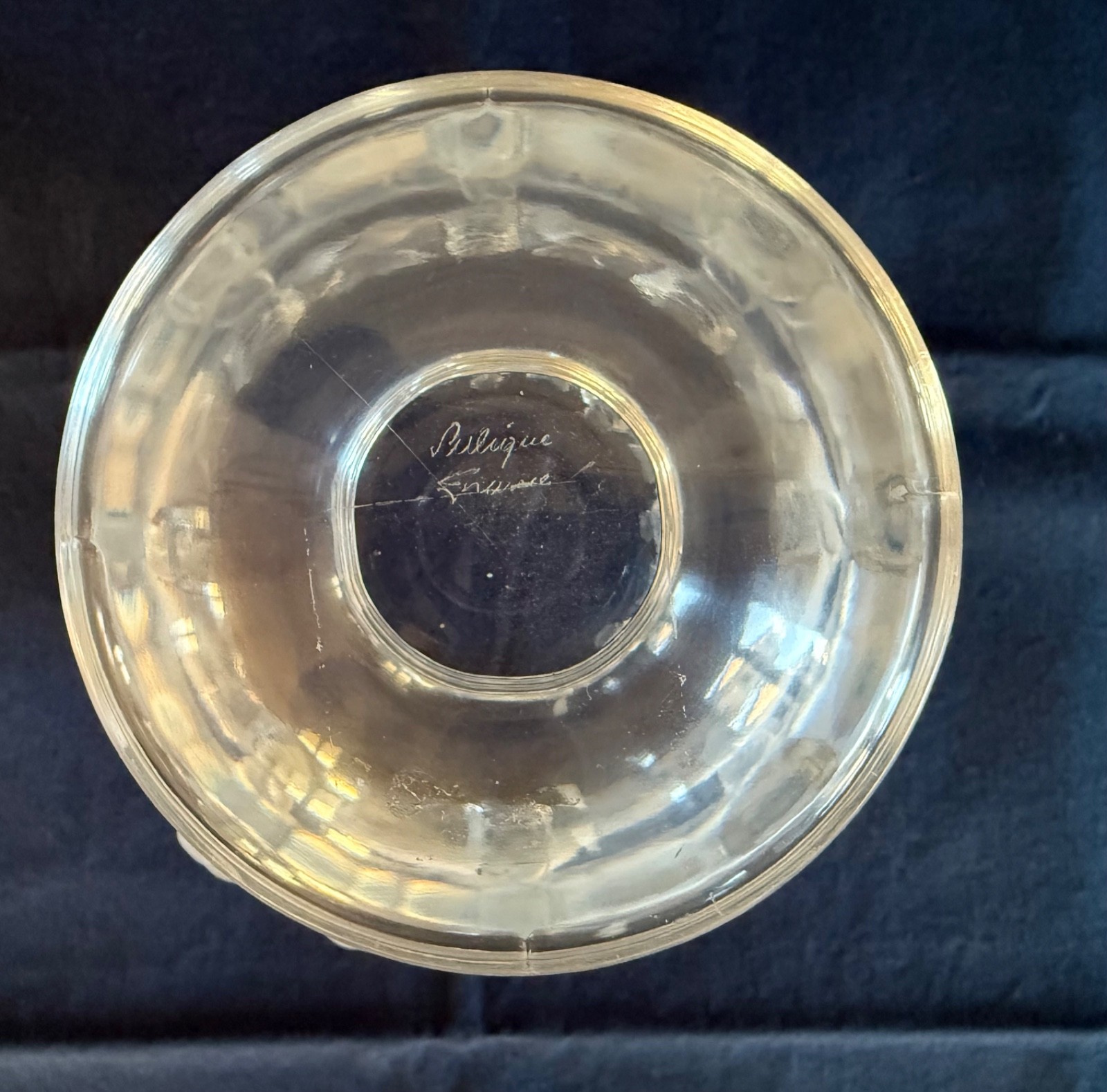 SIGNED Vintage Lalique Frosted Glass Satin Crystal Dampierre Bird Vase