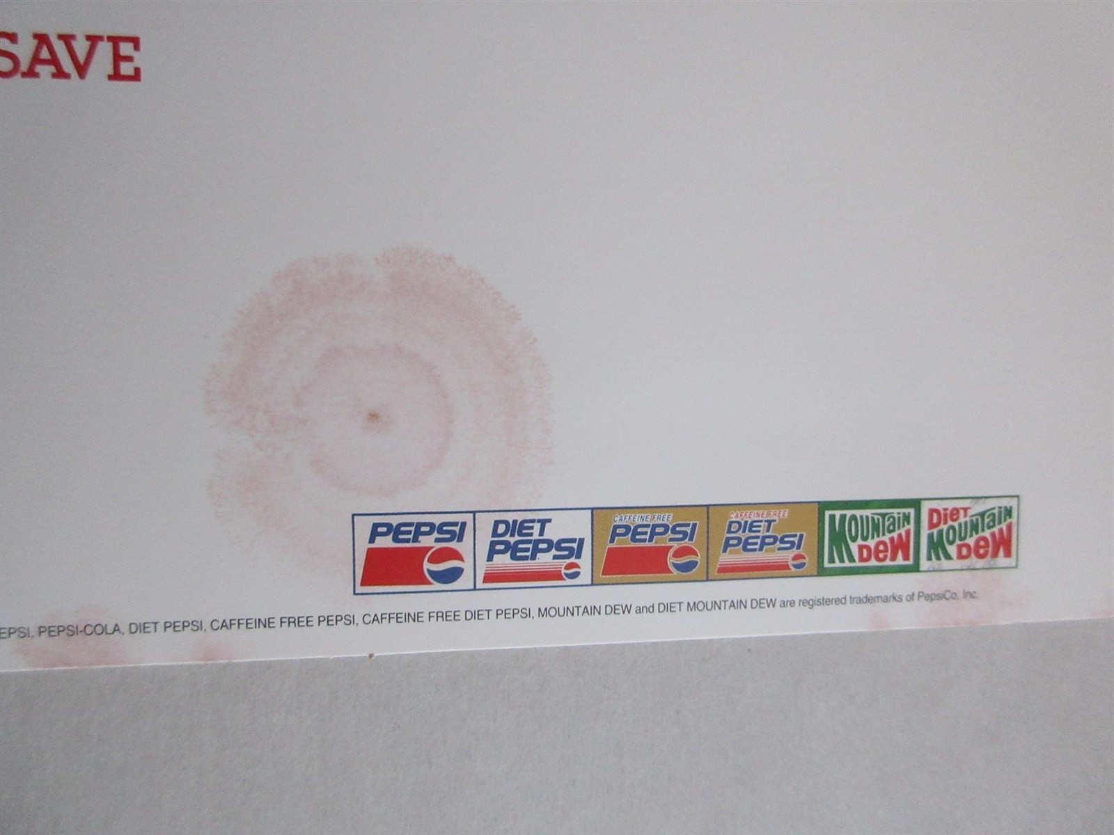 Pepsi-Cola Pepsi Display Sign Shelf Tag 1992 Happy Holidays Santa Claus