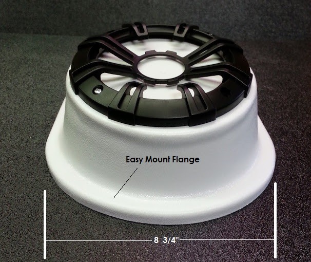 BLACK JACK SPEAKER POD ADAPTERS 6.5" 6 1/2" or 5.25" SPEAKER spacer W/FLANGE